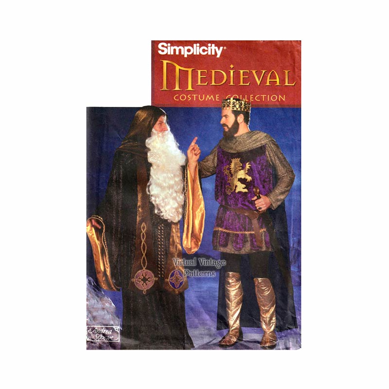 Mens Medieval Costume Pattern, Simplicity 9753, L XL