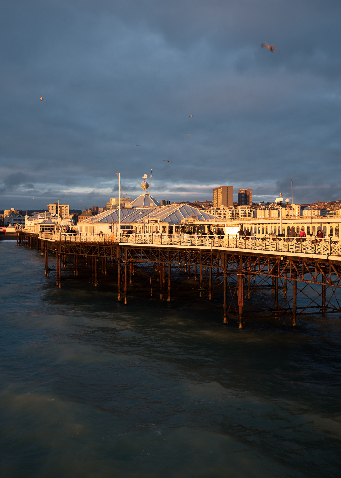 Brighton Palace Pier - Sun Angled Low to the Horizon.
