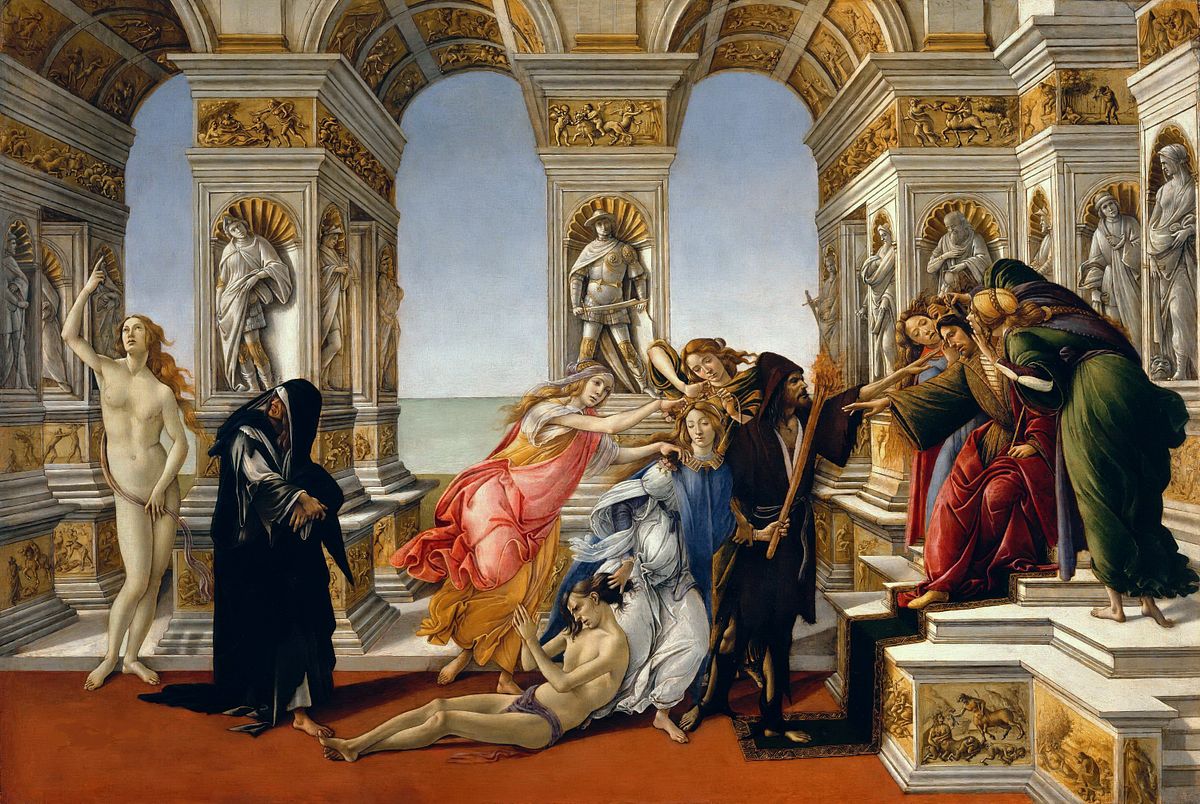 Calumny of Apelles c. 1494–95, Uffizi, Florence.