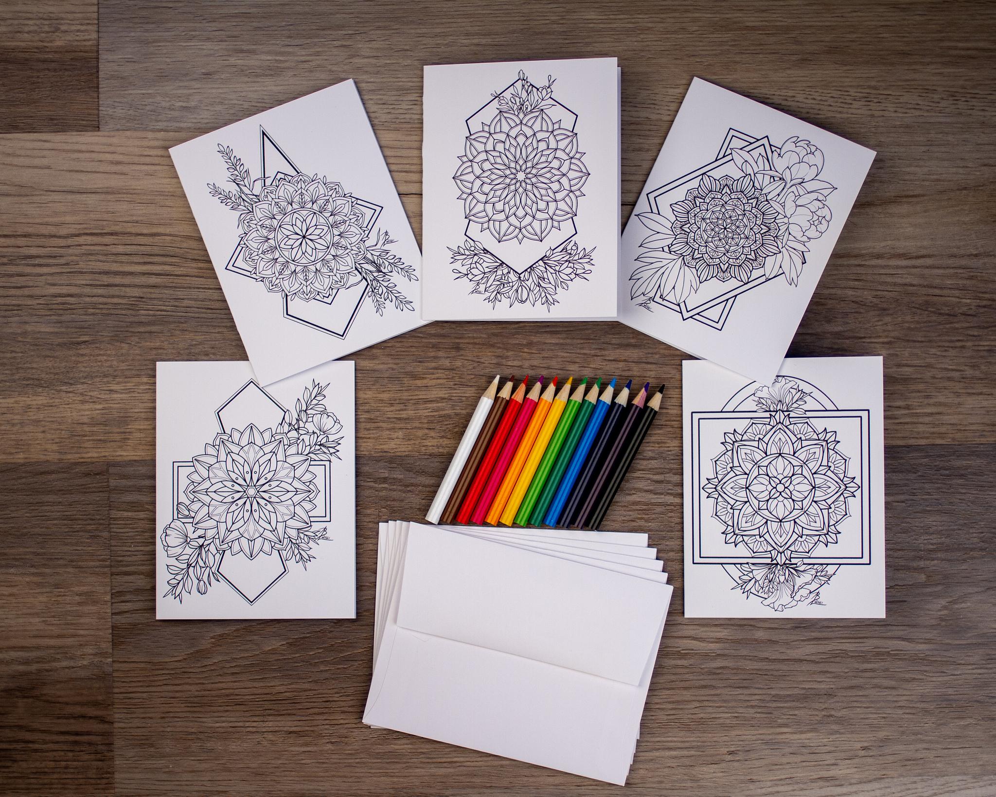Colorable Greeting Cards