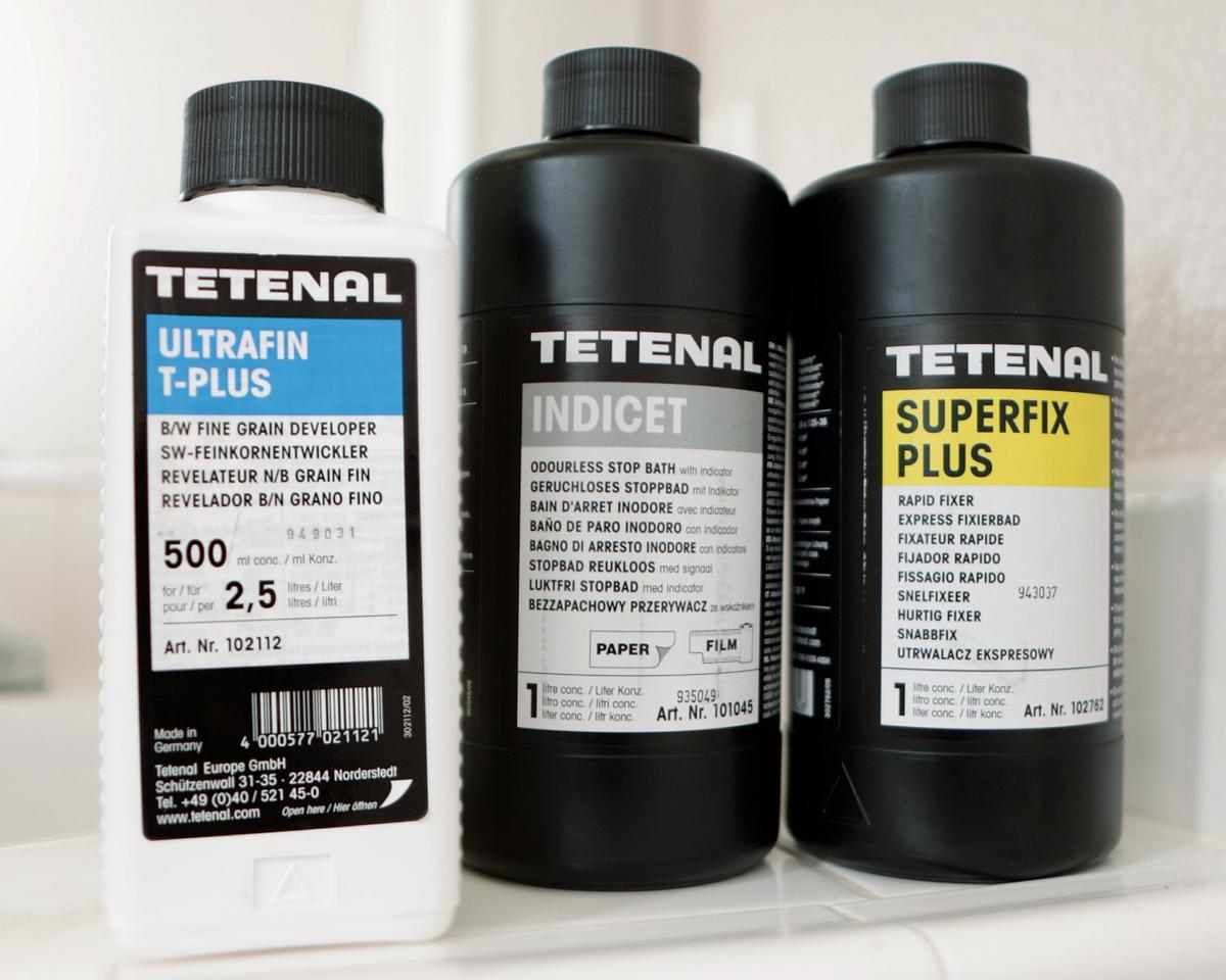 Developer - Tetenal Ultrafin T-Plus Stop - TETENAL Indicet stop bath with indicator Fixer - Tetenal Superfix Plus 1