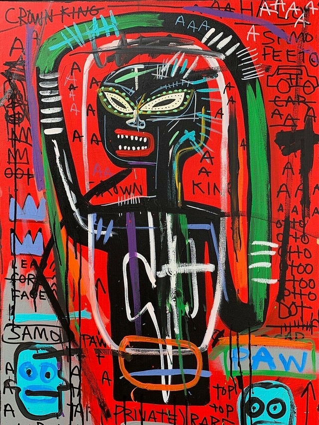 Jean Michel Basquiat rare painting