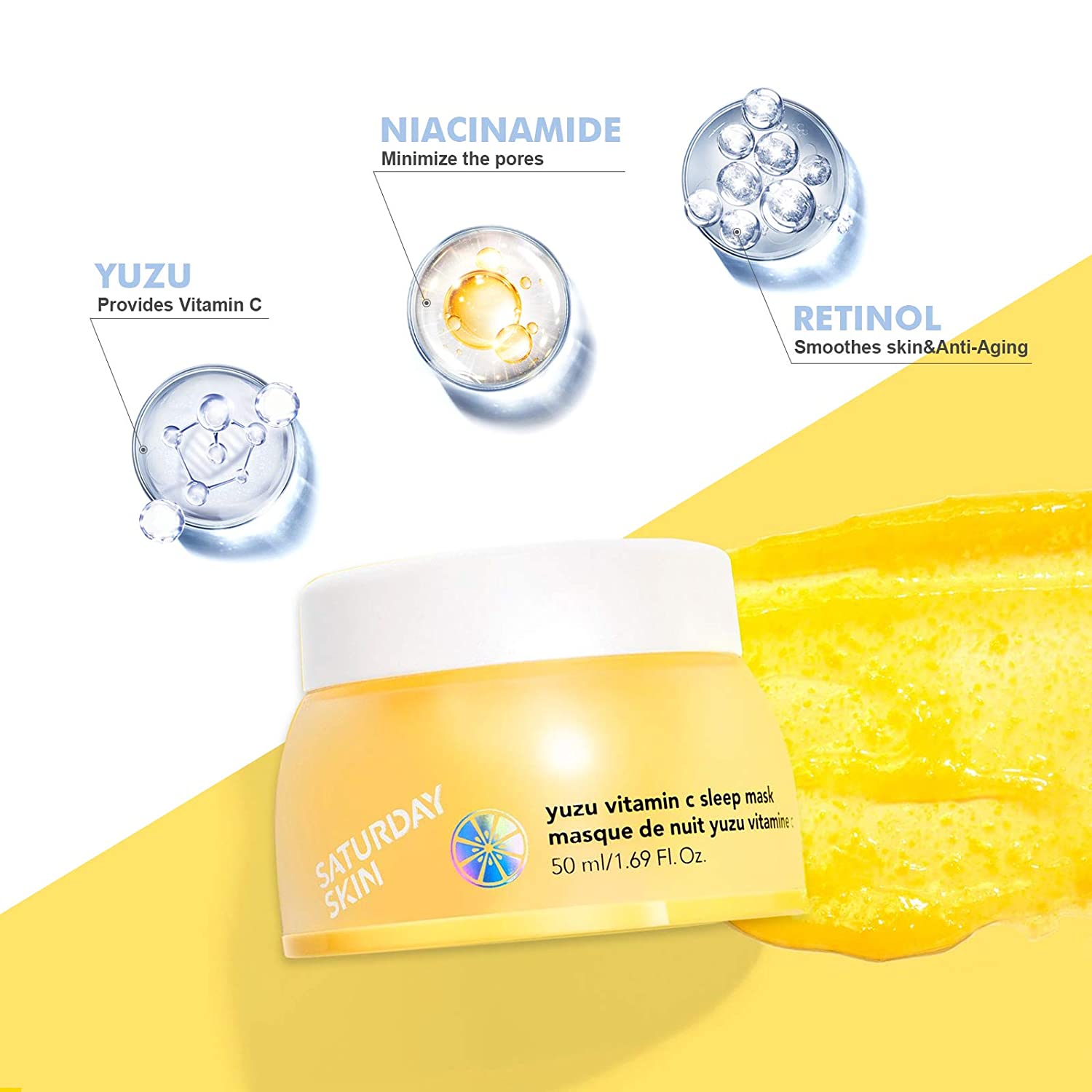 Saturday Skin yuzu vitamin C Sleep Mask