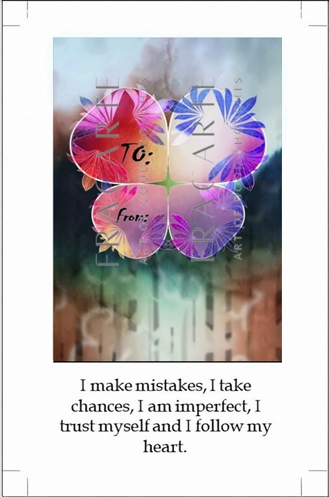 'Heart of belief and light' Mind Meme card printable download