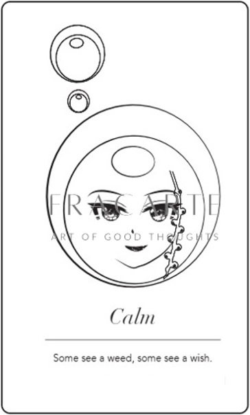 Mindful 'Calm' Anime colour-in Card printable download
