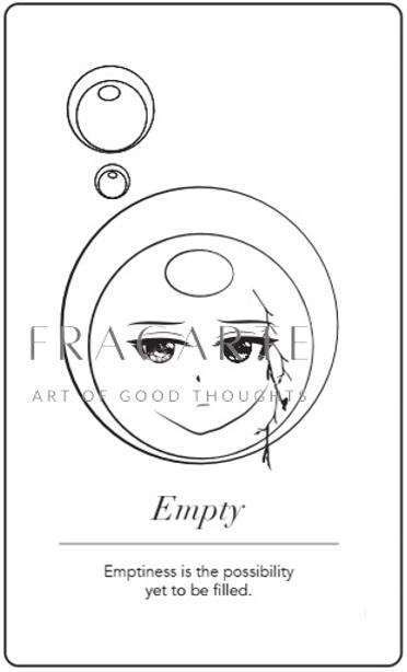 Mindful 'Empty' Anime colour-in Card printable download
