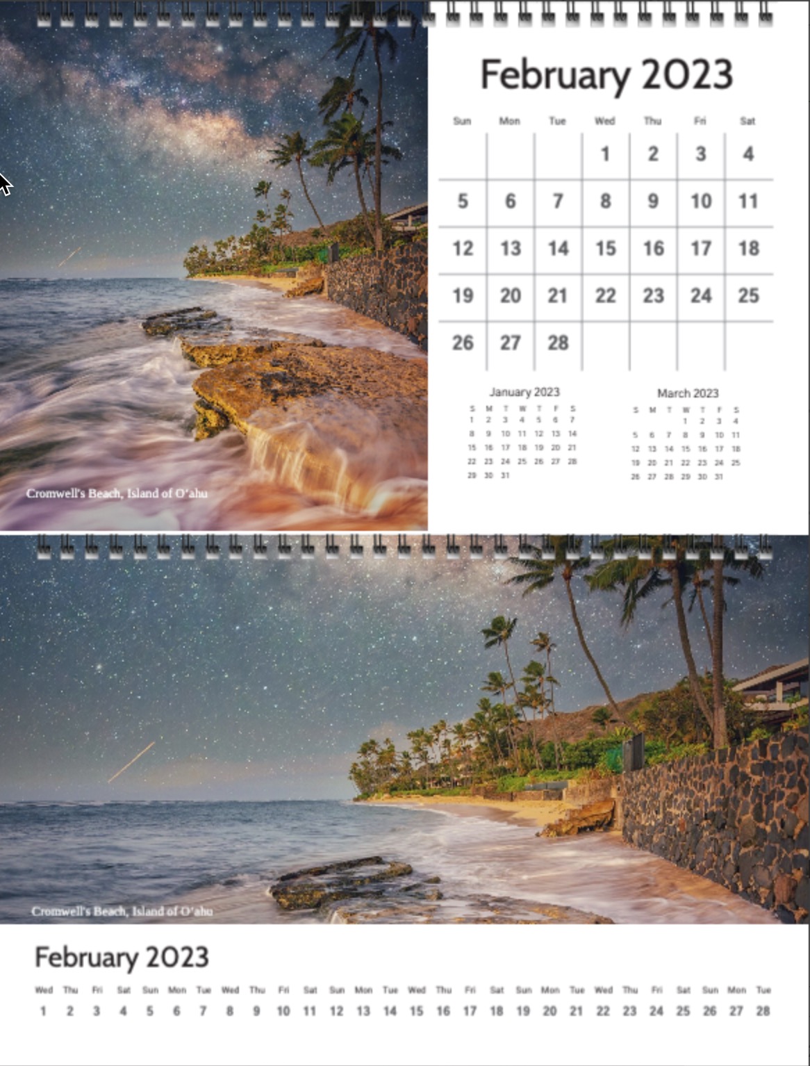2023 Hawaii Desk Calendar
