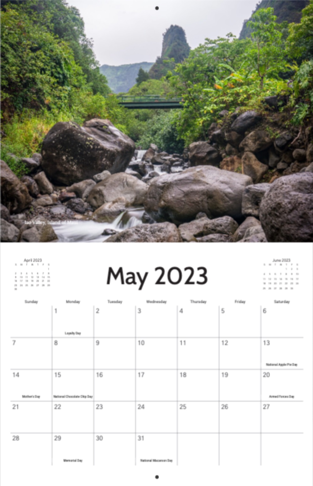 2023 Hawaii Wall Calendar