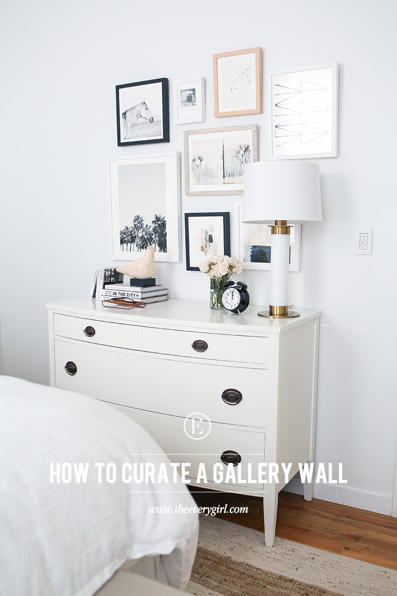 how to curate art for a collage gallery wall