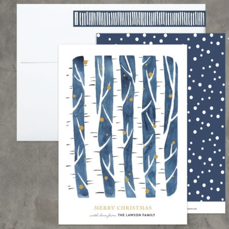 'birch forest' holiday card