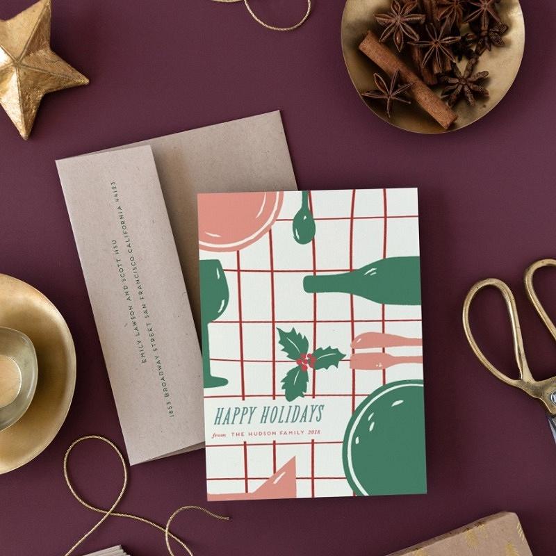 'festive table' holiday card 