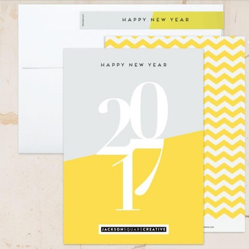 'bright new year' new year card