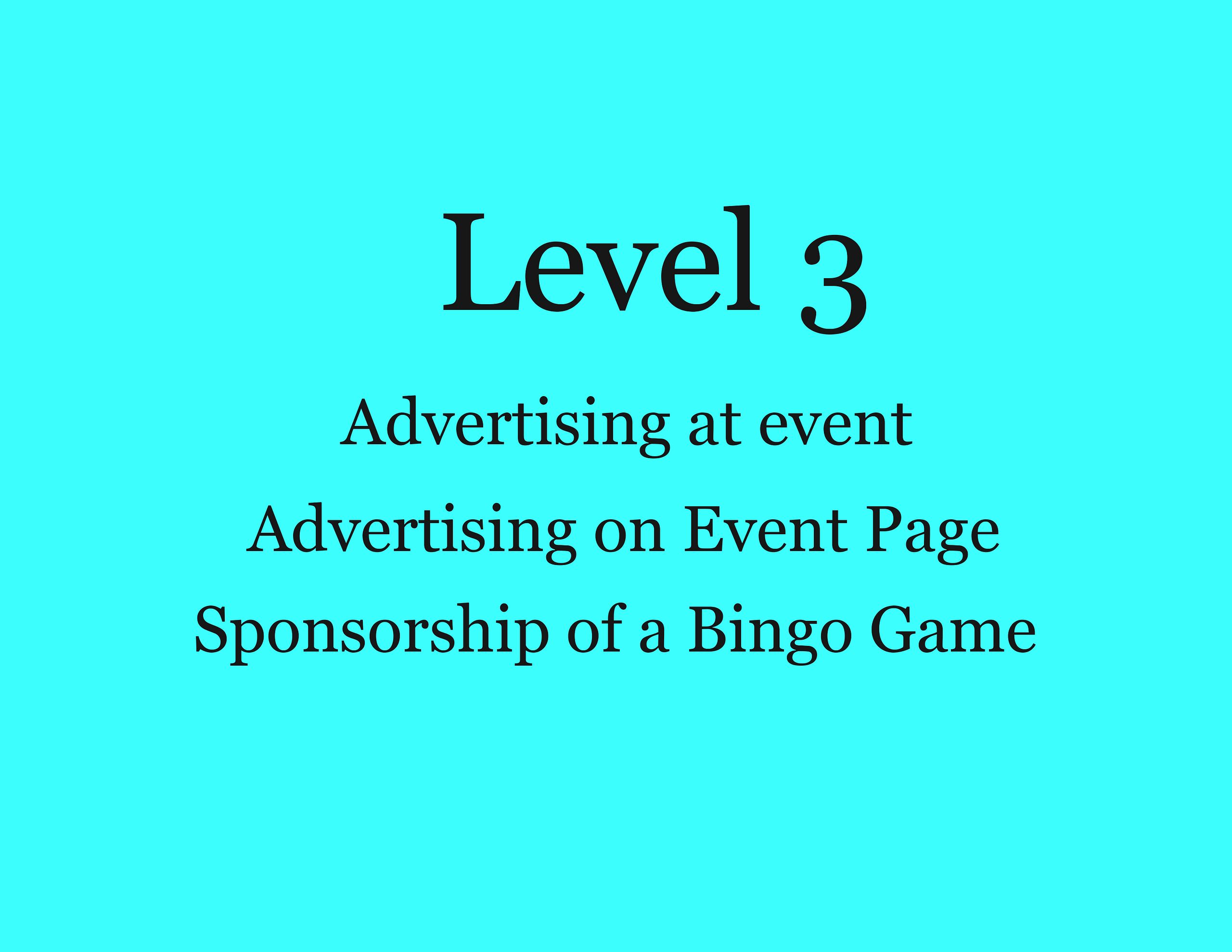 Purse Bingo Sponsorship