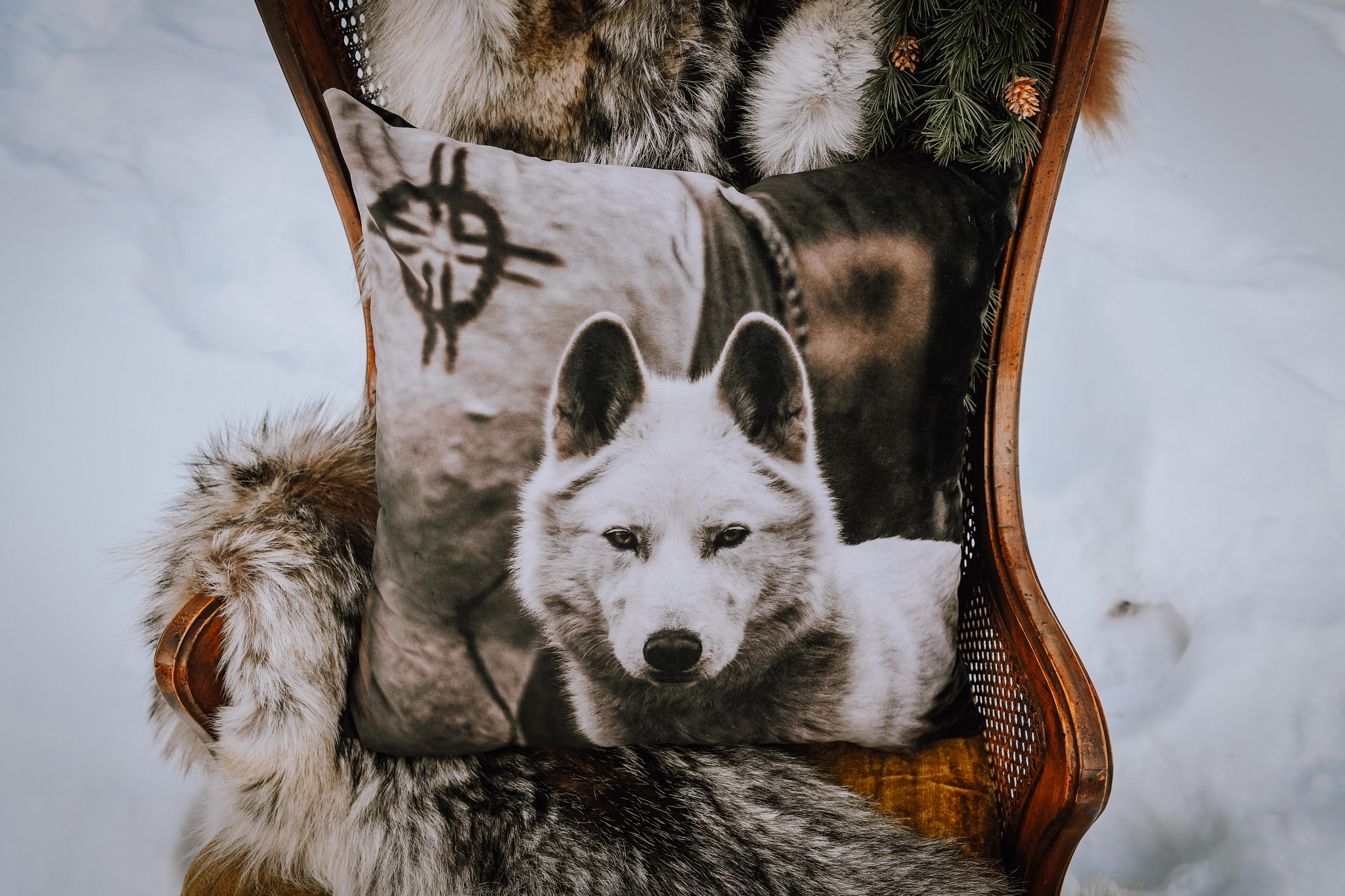 Spirit of the Wolf ~ Original Pillow