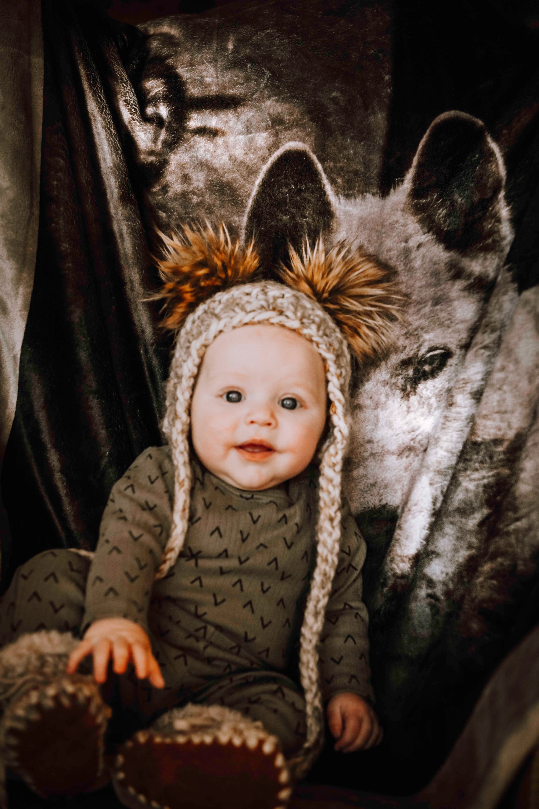 Magic & Medicine Baby Blanket ~ Wolf Spirit