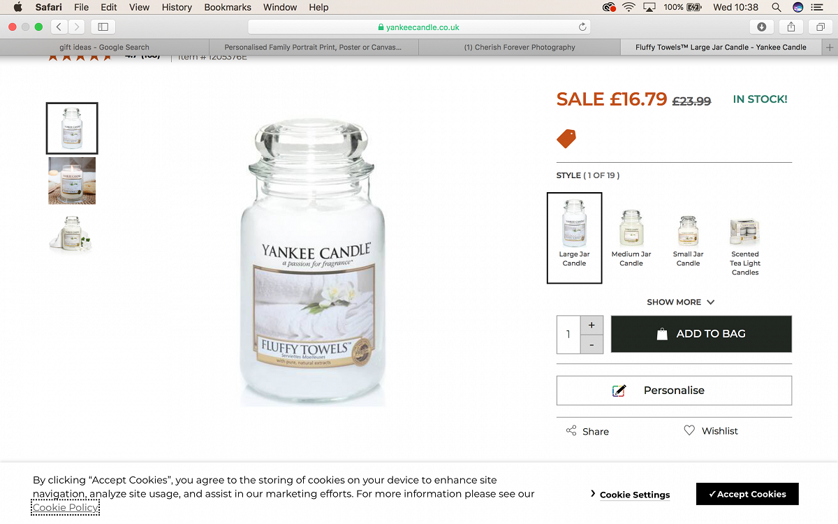 Fluffy Towels Yankie Candle