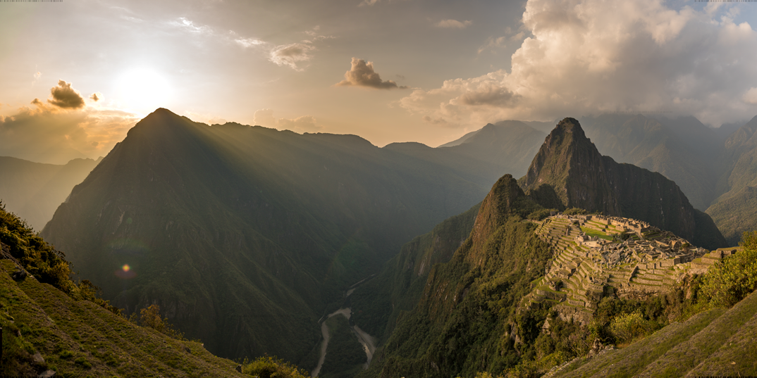 Dusk in Machu Picchu [Panorama]