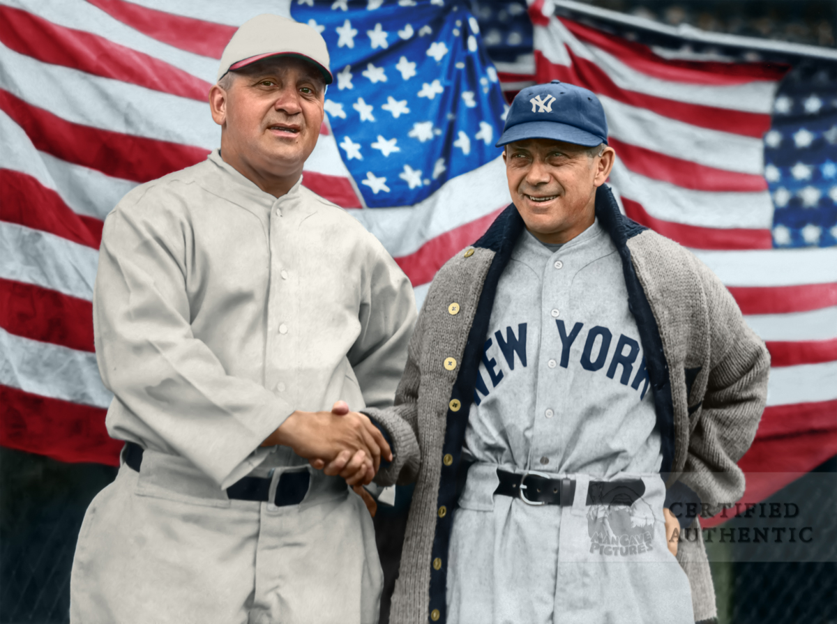 Managers Lee Fohl & Miller Huggins - Opening Day @ Fenway Park (1924)