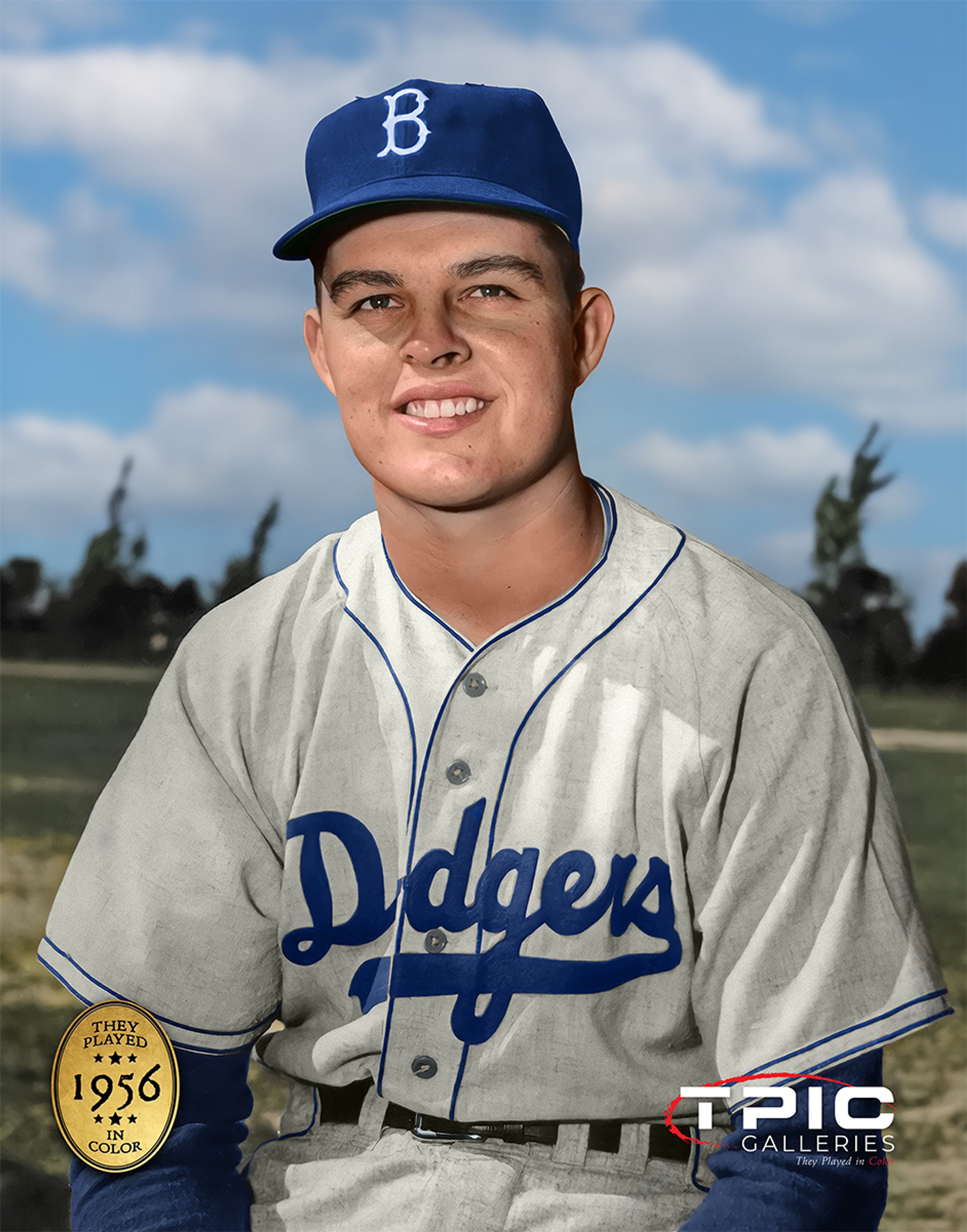 Mitchell & Ness 1955 Brooklyn Dodgers Gefütterte Jacke (Gebraucht) in