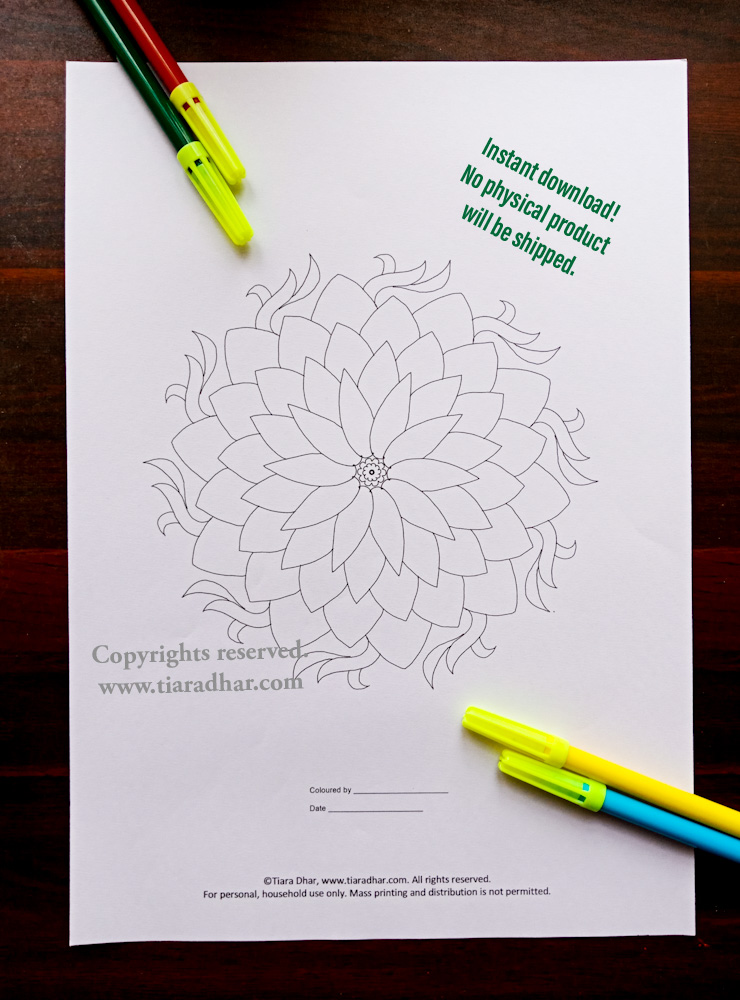Zenthusiasm Lite - Colouring Pages for Adults - 7 pager