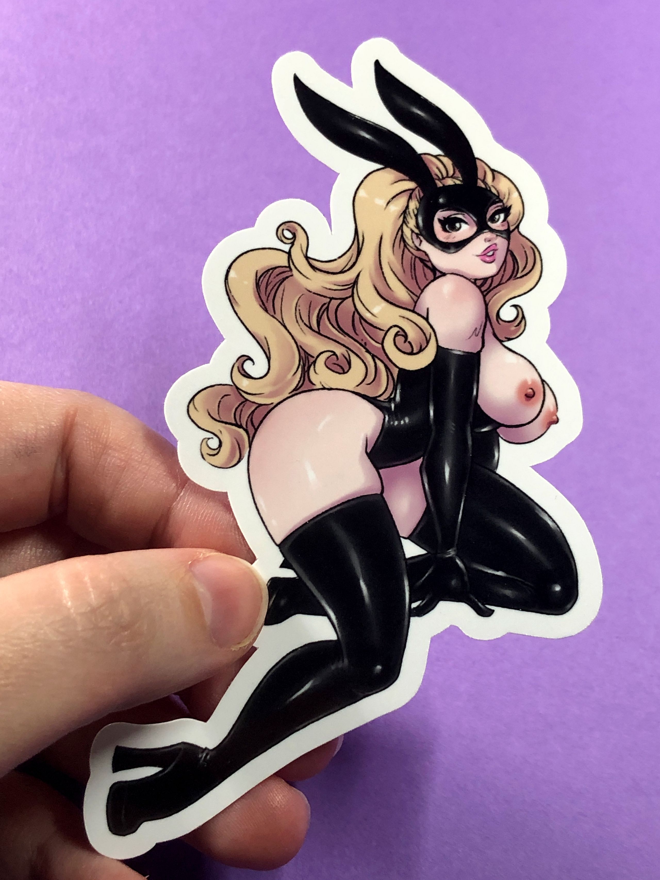 Naughty Bunny Babe NSFW Adult Nudie Sticker