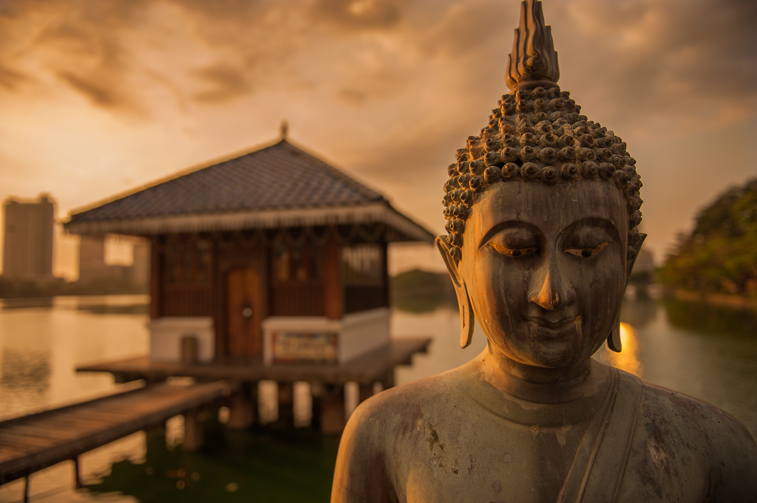 Buddha in a Sri Lankan Sunset Buddha in a Sri Lankan Sunset