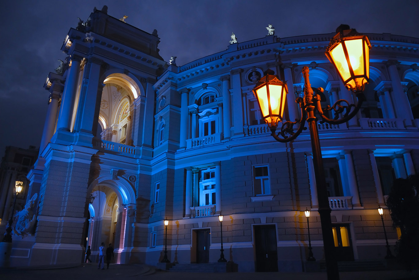 Odessa Opera House During A summer Blue Hour Odessa Opera House During A summer Blue Hour