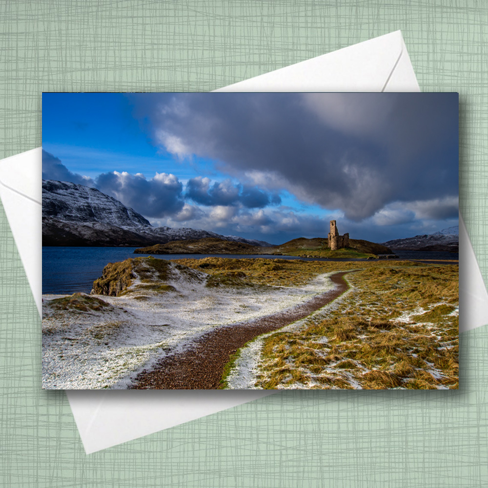 A5 Blank Greeting Card - The road to Ardvreck Castle