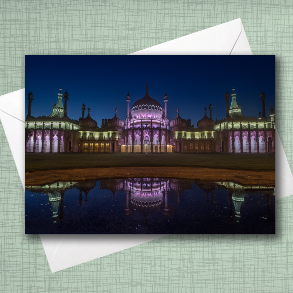 A5 Blank Greeting Card - An evening at the Brighton Royal Pavilion