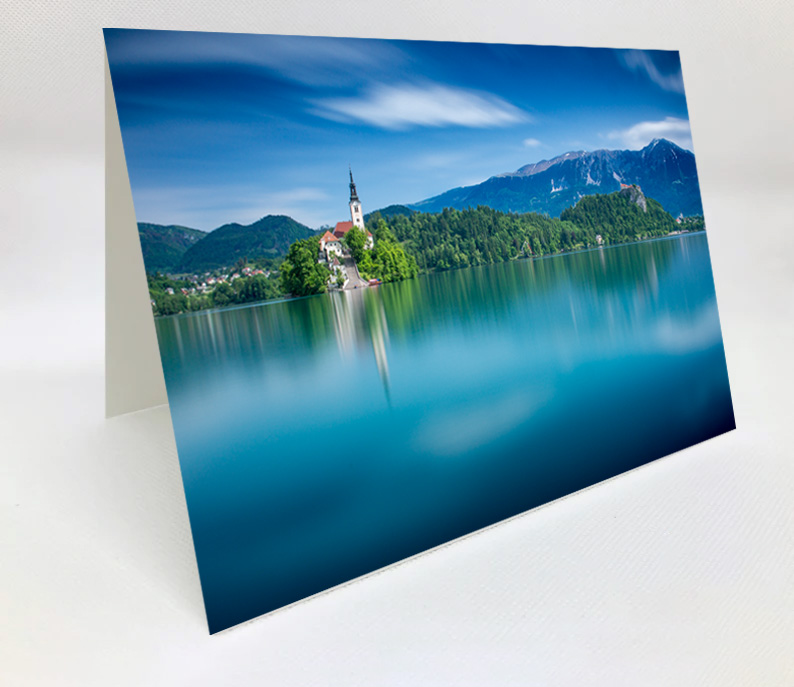 A5 Blank Greeting Card - Dreaming on Lake Bled