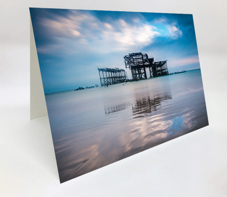 A5 Blank Greeting Card - The grand old lady of Brighton - the West Pier