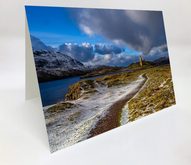A5 Blank Greeting Card - The road to Ardvreck Castle