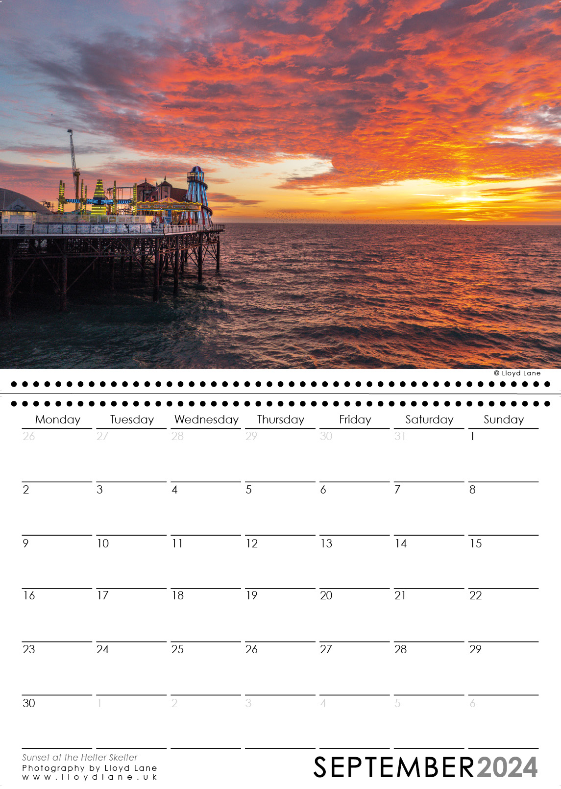 Brighton Calendar 2024 Landscape photography