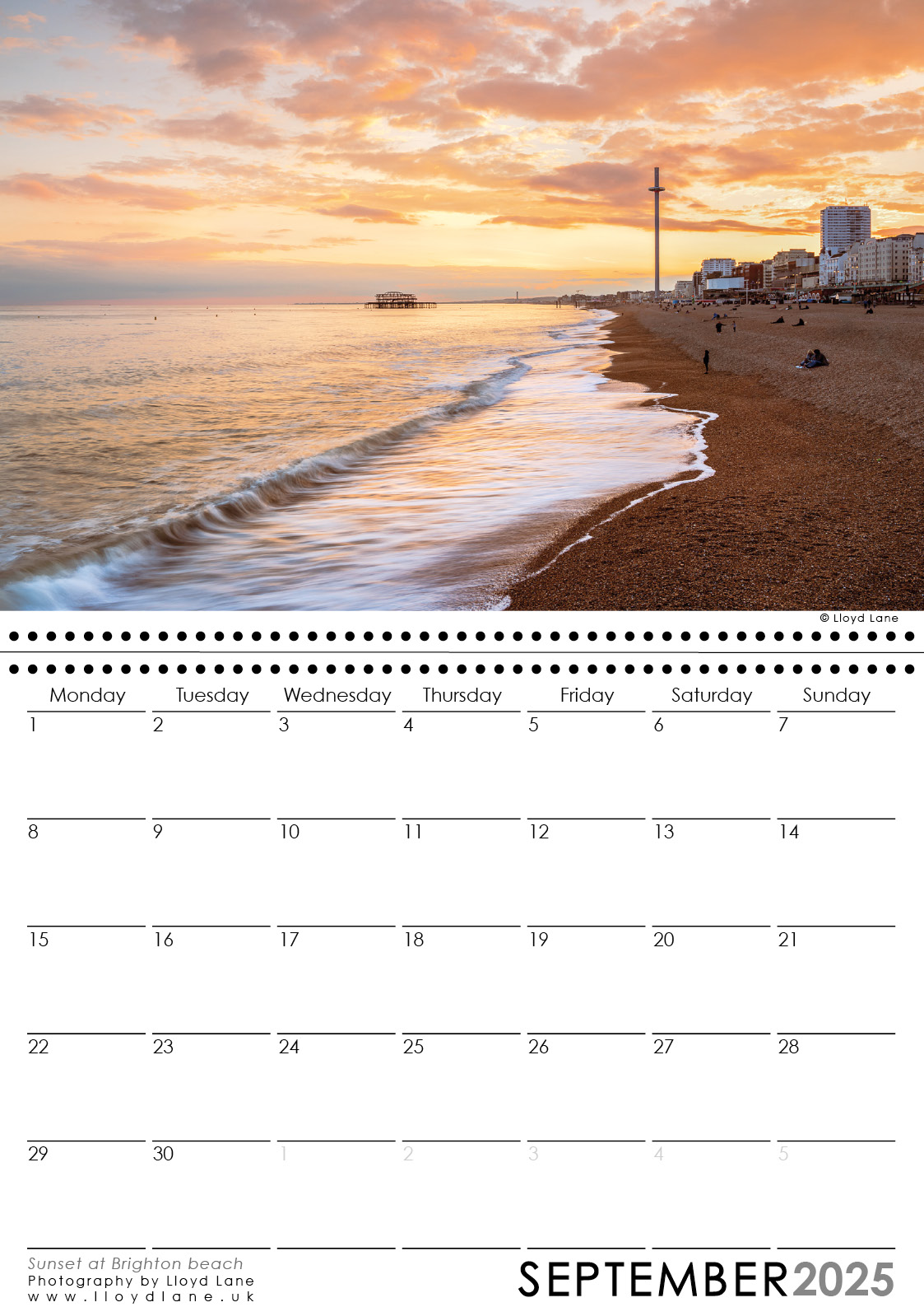 Brighton Calendar 2025 (Free Delivery)