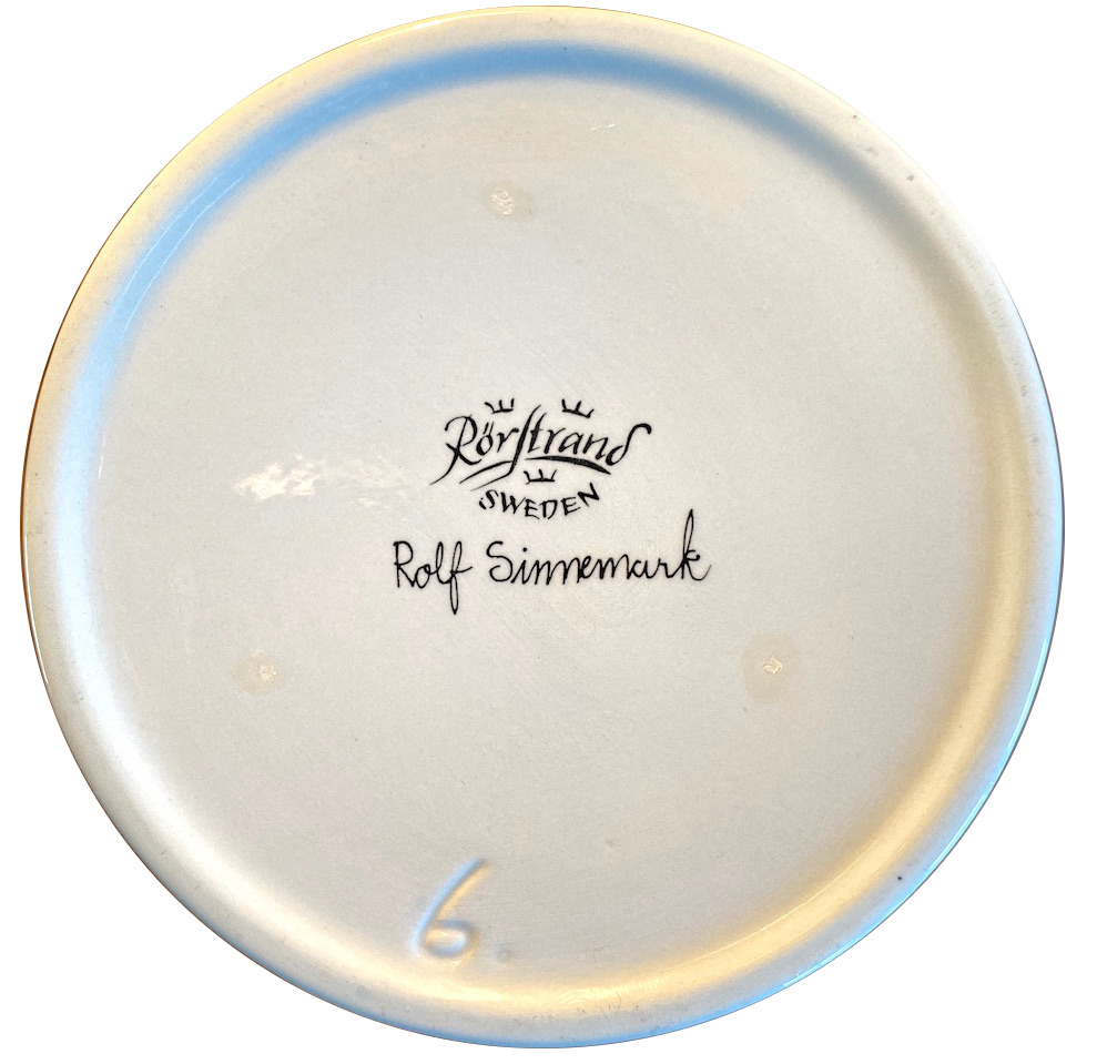 Rolf Sinnemark Rörstrand Swedish ceramic flask
