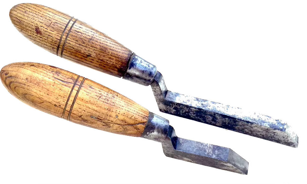 Rare Pair of Antique Cast Steel 1/2" Brick Jointers