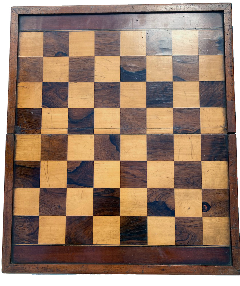 Vintage Large Chess, Draughts & Backgammon Folding Board