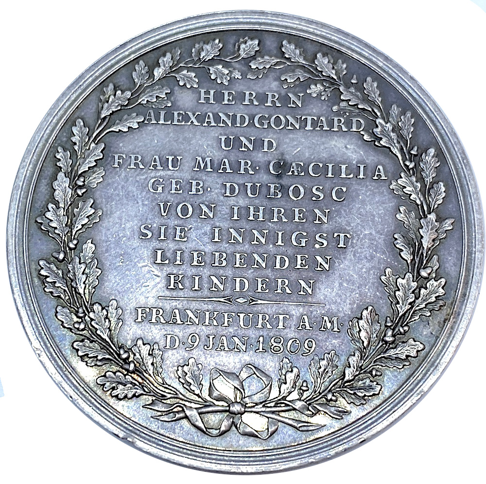 Unique 1809 Silver Medal by German Master Medallist Gottfried Loos