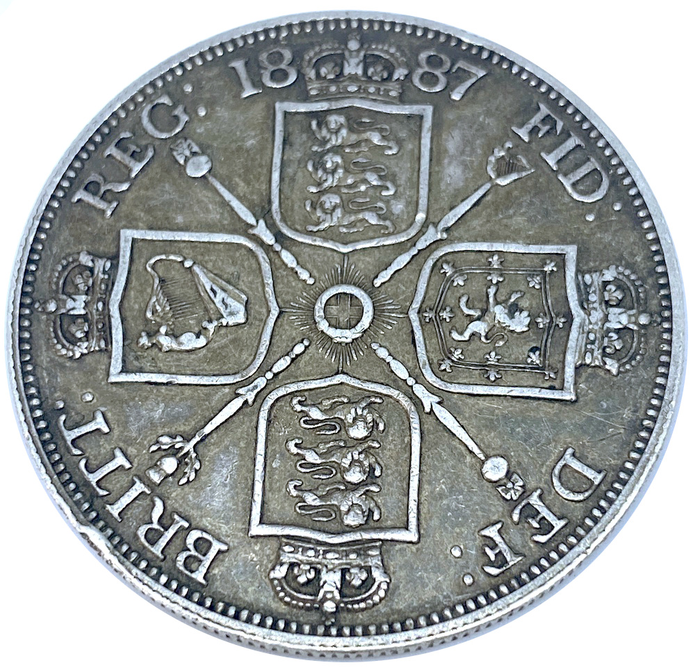 Queen Victoria 1887 Sterling Silver Double Florin