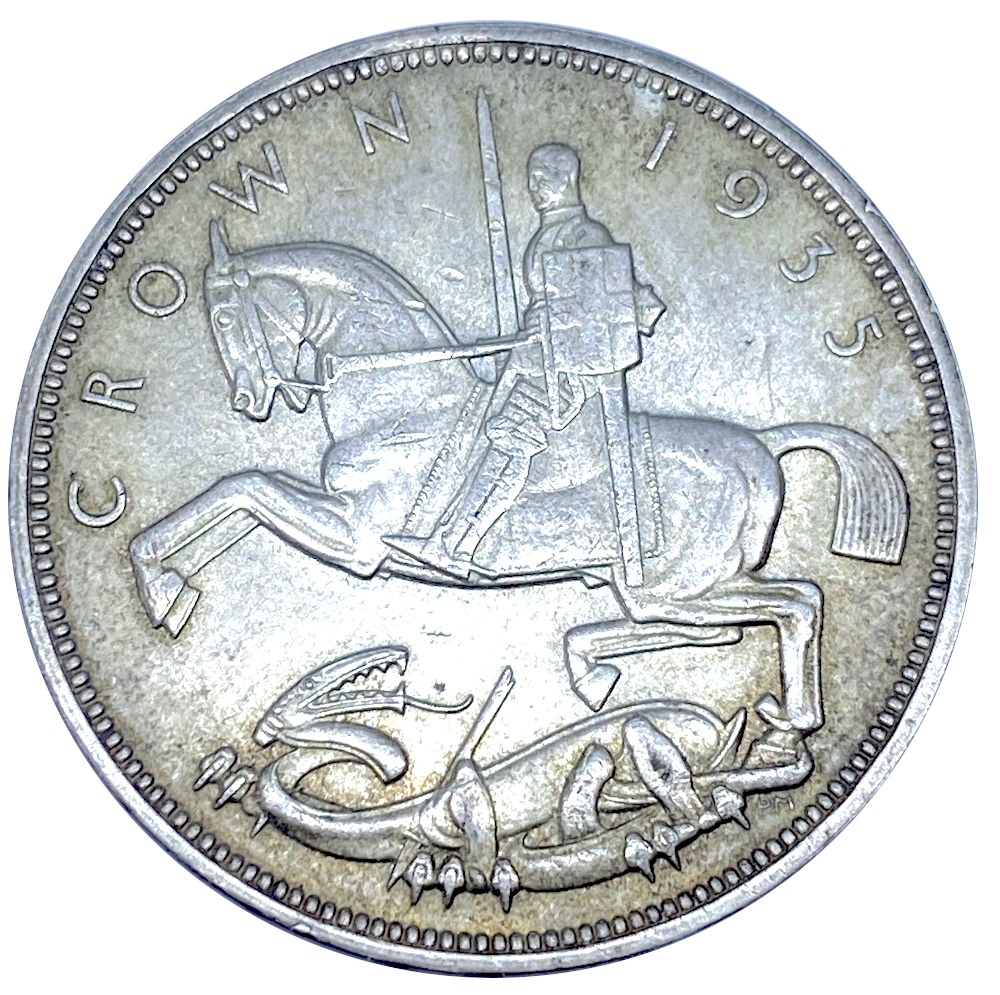George V Silver 'Rocking Horse' Crown 1935