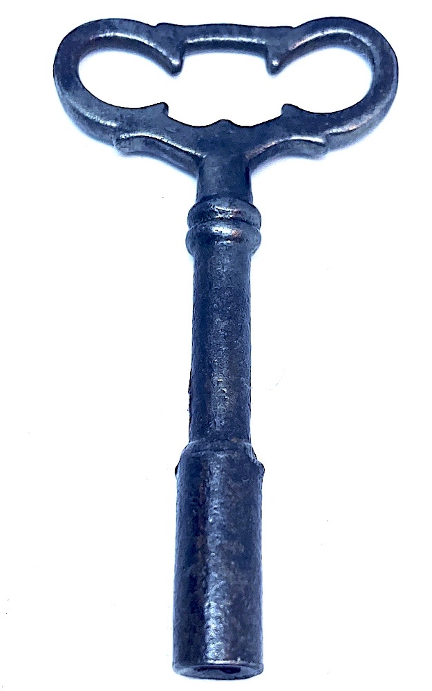 19th Century Steel Clock Key