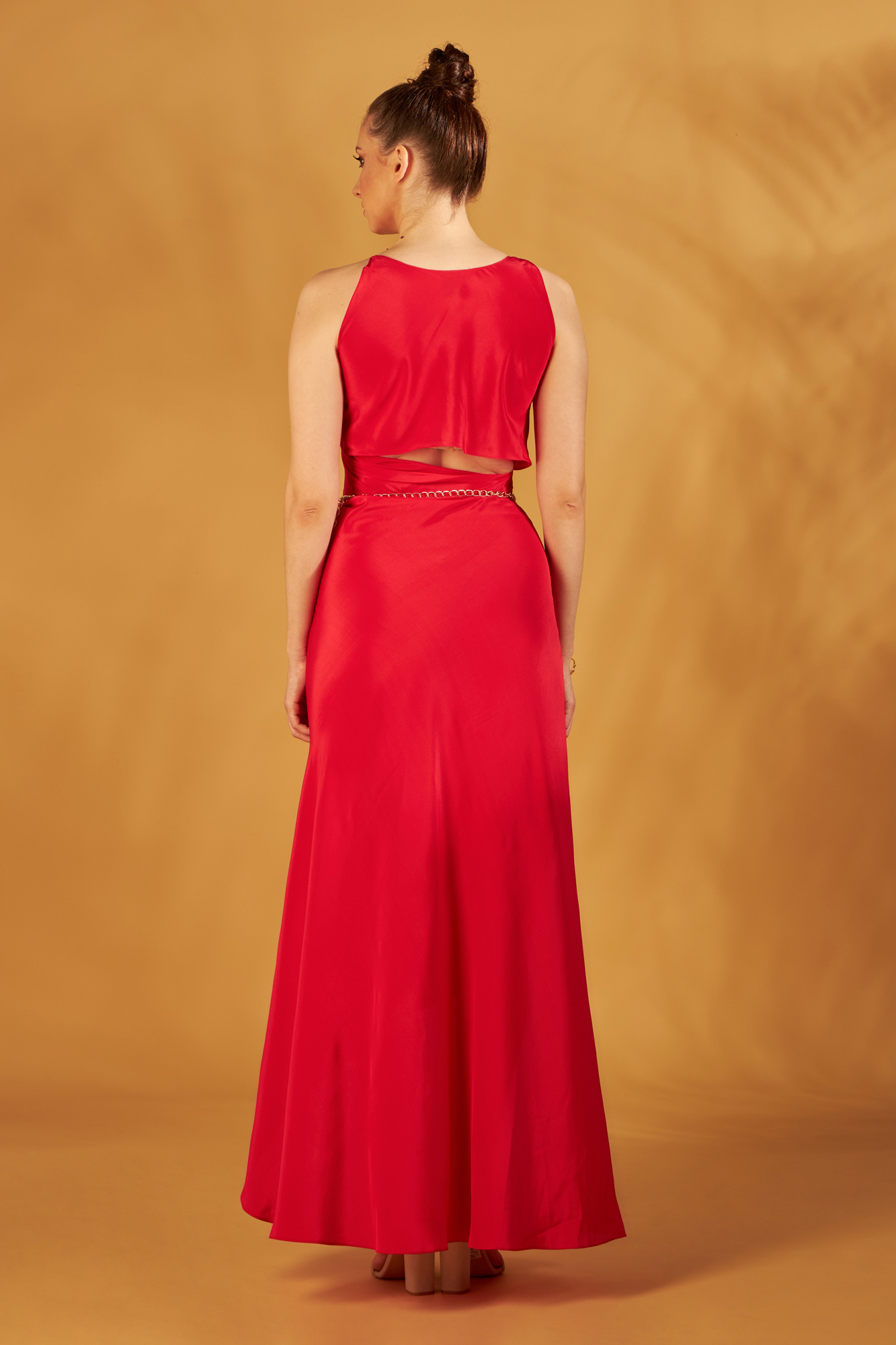 Scarlette Red Drape Gown