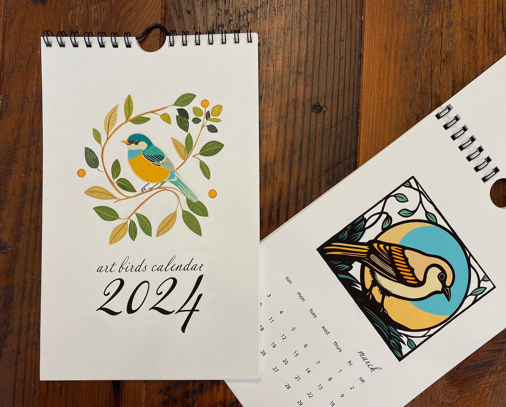 Art Birds Calendar - 2024