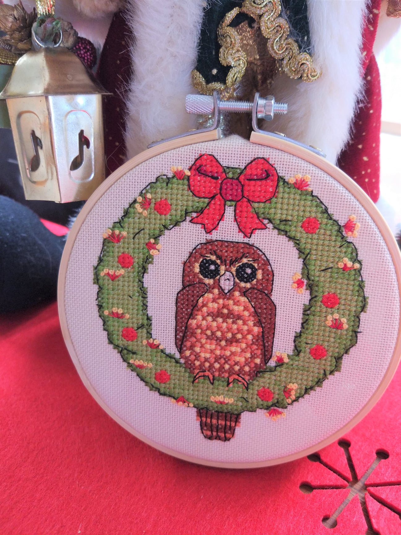 Morepork Owl - New Zealand Christmas Cross Stitch Pattern