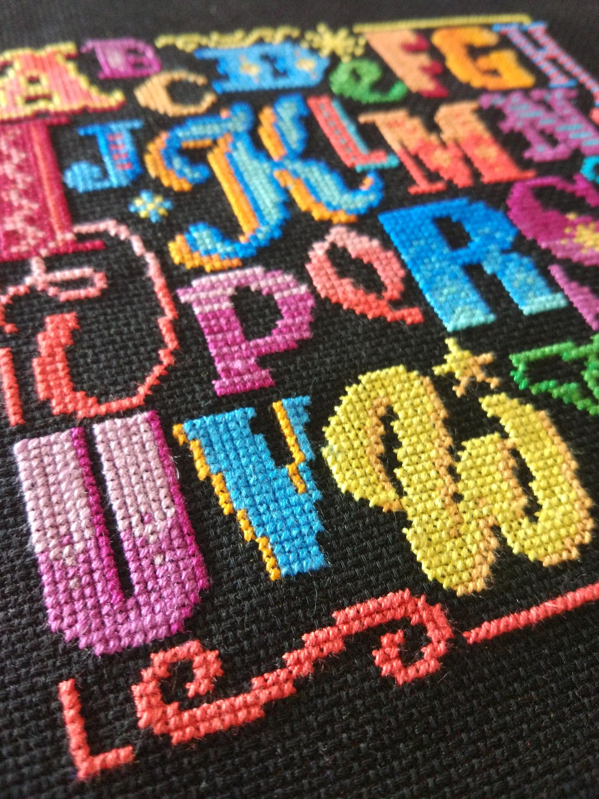 Alphabet Colourful Sampler - Cross Stitch Pattern