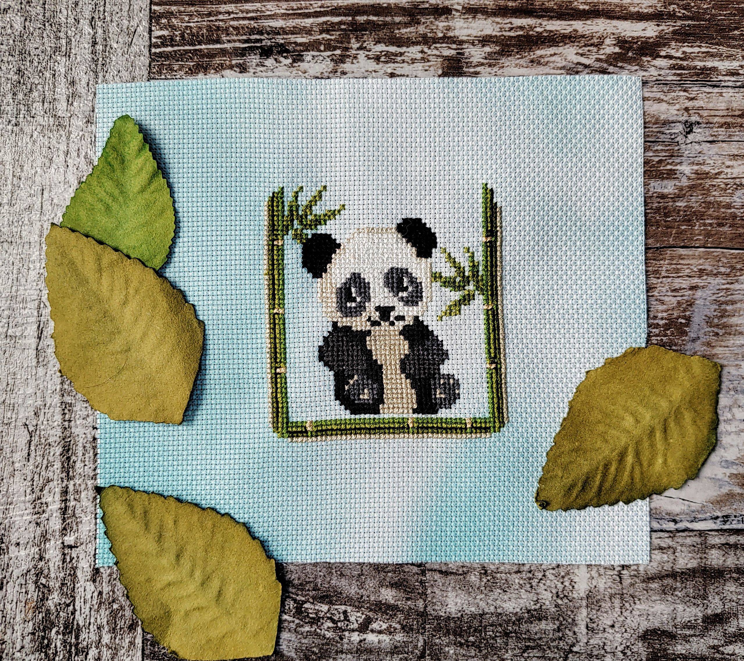 Cute Panda Cross Stitch Pattern - Woodland Cross Stitch Pattern