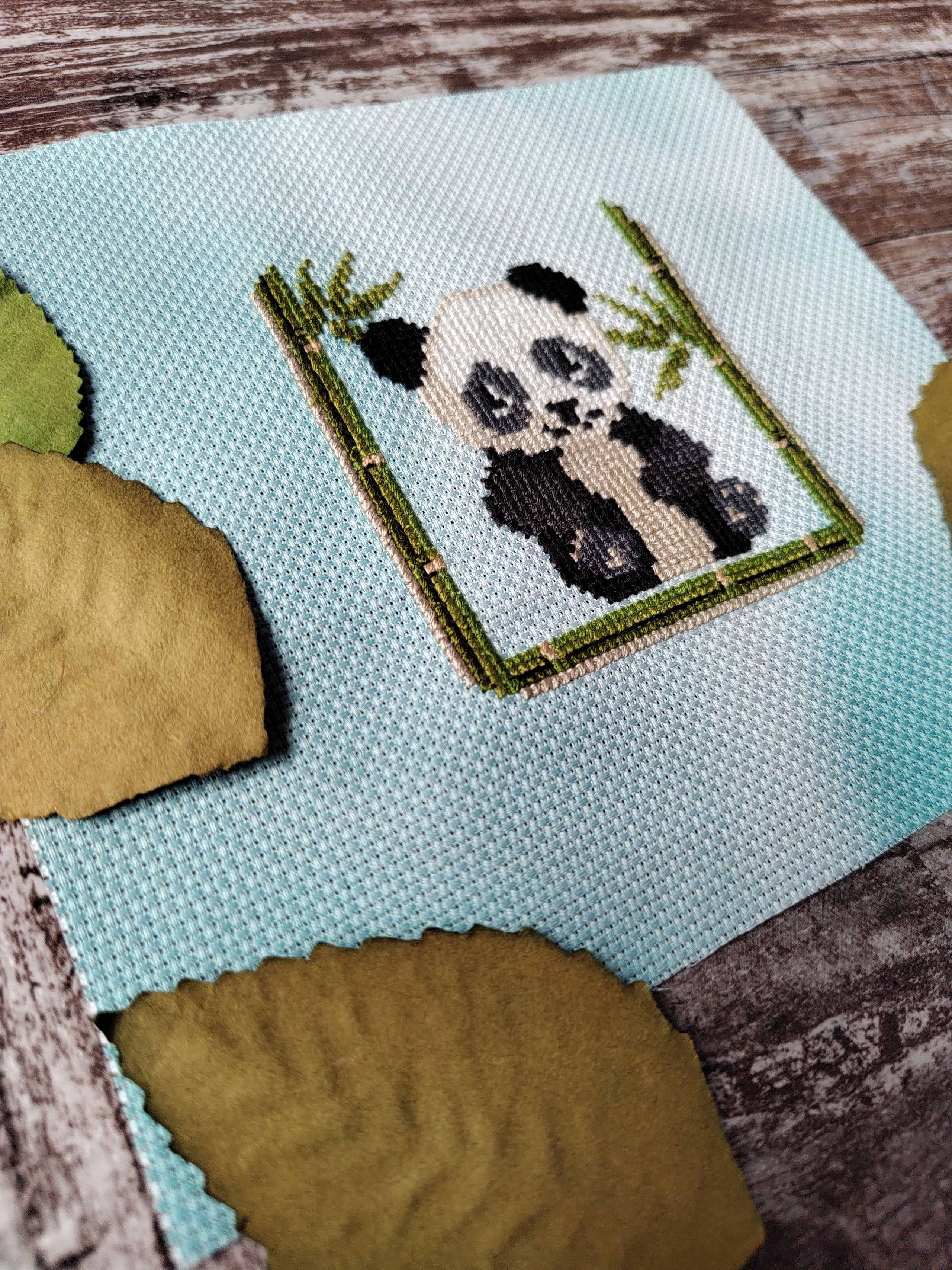 Cute Panda Cross Stitch Pattern - Woodland Cross Stitch Pattern