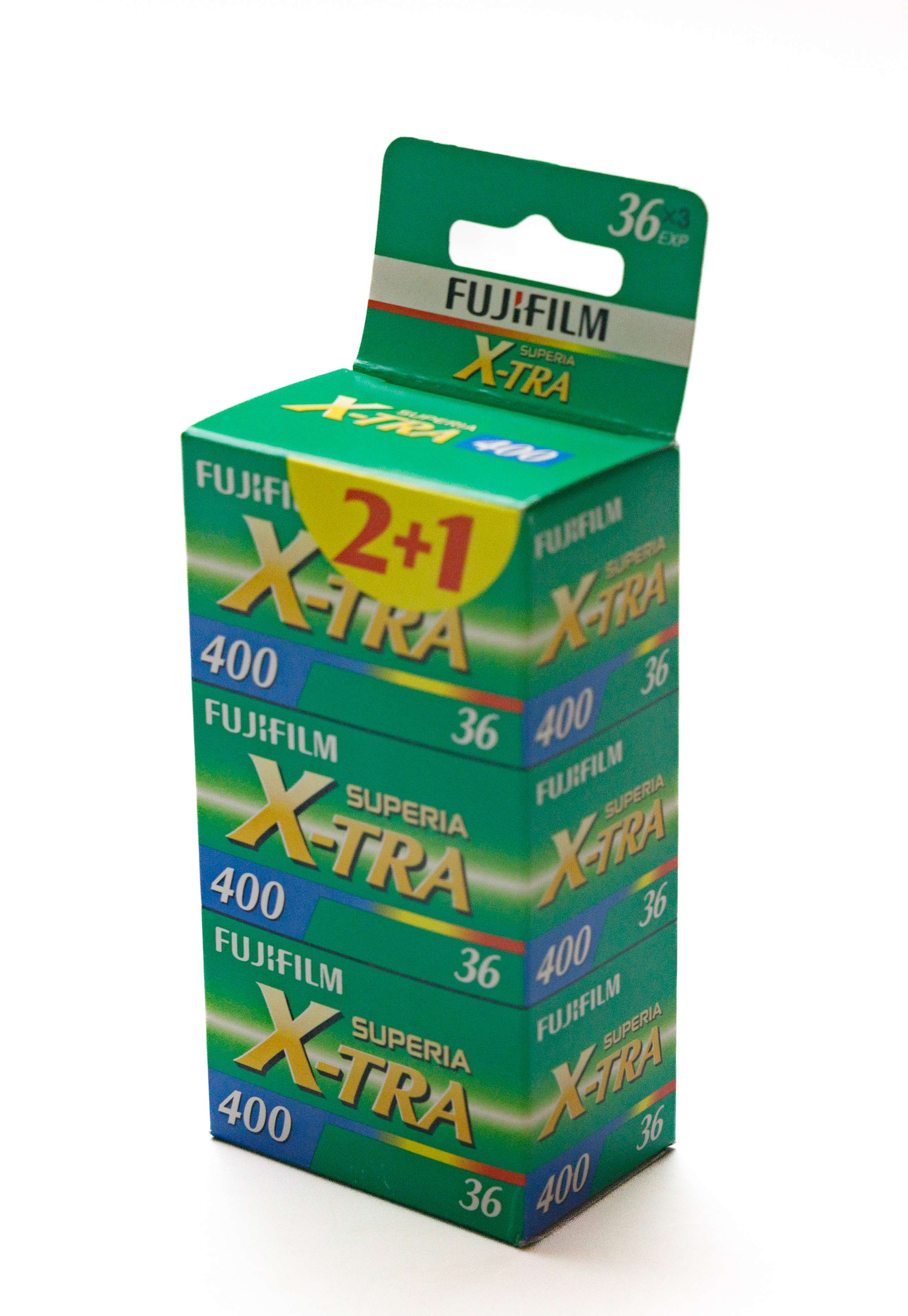 Box of 3x of Fujicolor X-tra 400 /36 unexposed vintage