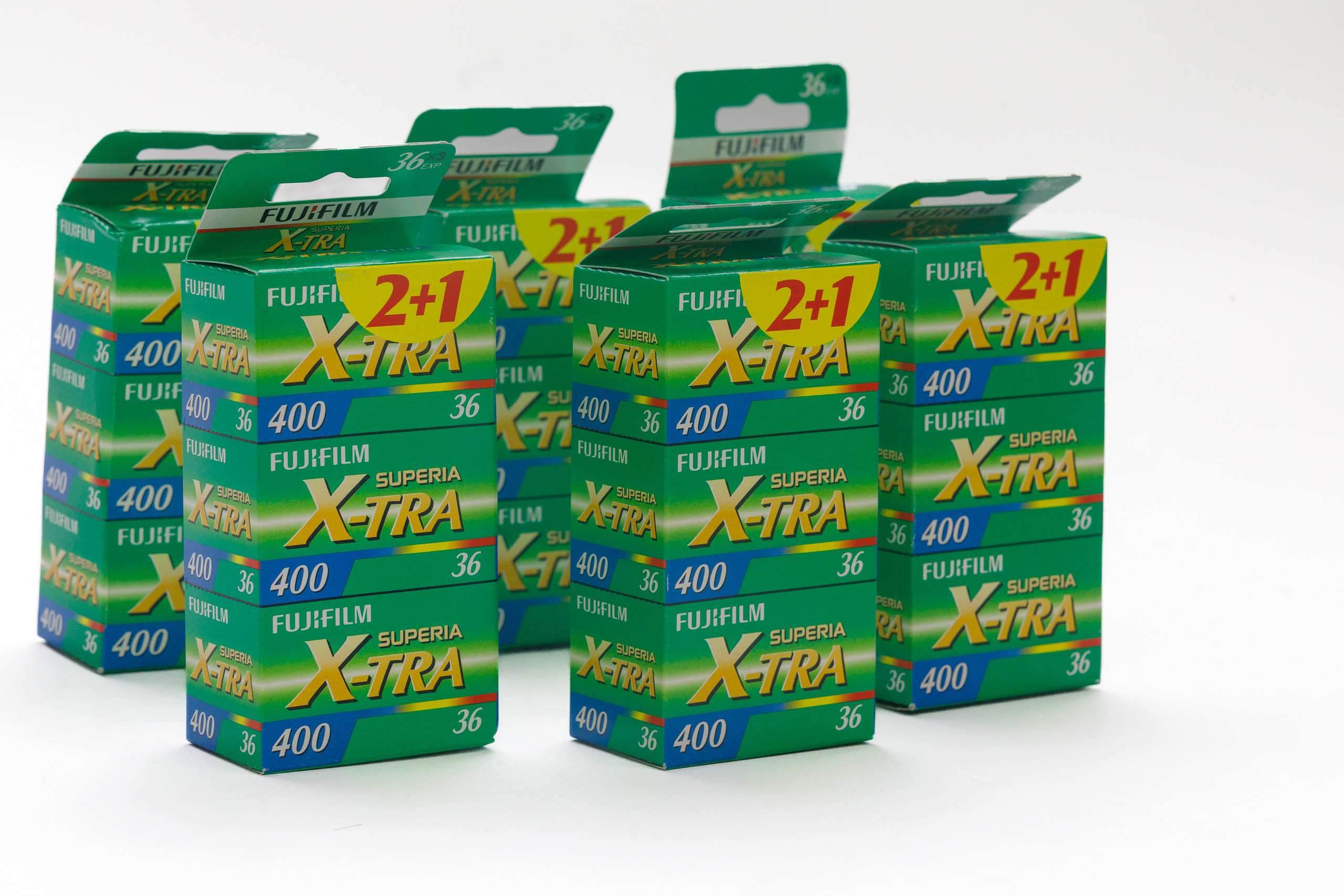 Box of 3x of Fujicolor X-tra 400 /36 unexposed vintage