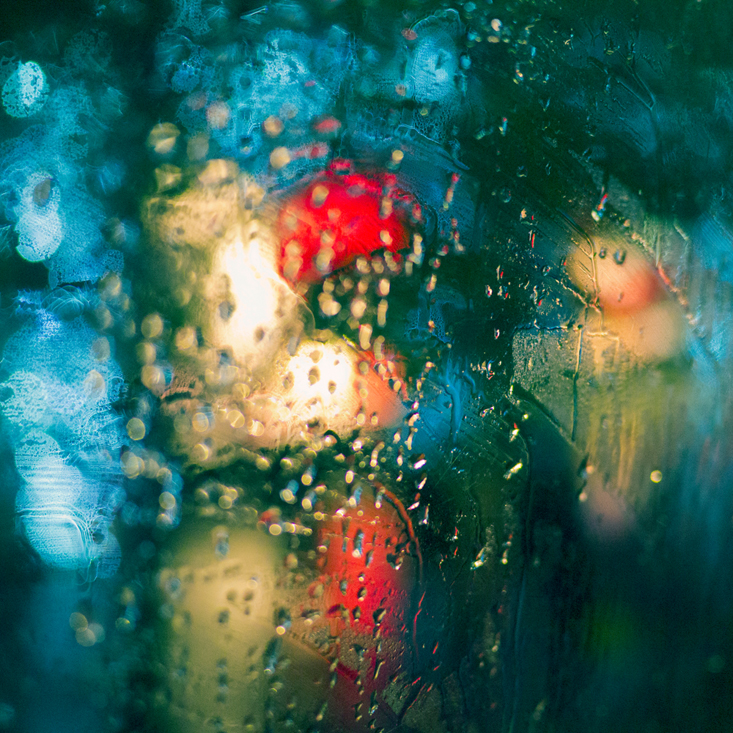 Rain On Bus Window - Abstract Squares - Set #2